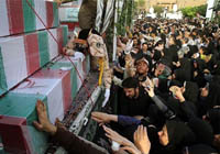 روزحماسی ممسنی؛94شهید گمنام در نورآباد ممسنی تشییع شدند+تصاویر