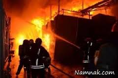 مغازه ای در کوی کارکنان دولت گچساران در آتش سوخت +عکس