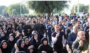 وداع باشکوه مردم رامهرمز با پیکر "مرحوم سیدناصرموسوی+سخنرانی نماینده اداور کهگیلویه دراین مراسم/تصاویر