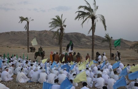 واقعه غدیر خم در گچساران بازسازی شد/گزارش تصویری واقعه غدیر خم در گچساران بازسازی شد/گزارش تصویری