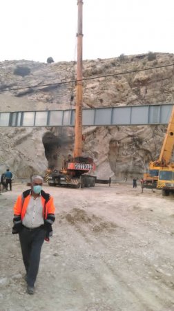 گزارش تصویری از تیرگذاری پل شهرستان لنده گزارش تصویری از تیرگذاری پل شهرستان لنده