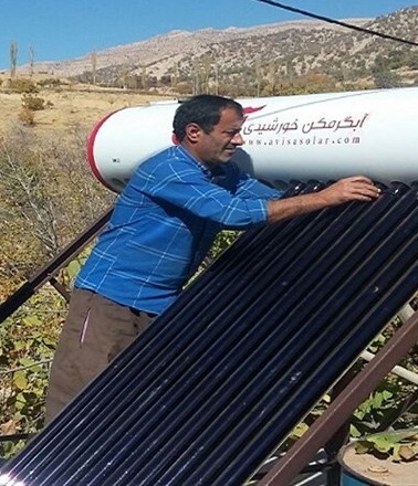 نصب 18 آب گرمکن خورشیدی در طسوج چرام