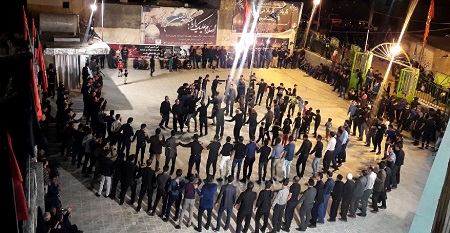 مراسم شب تاسوعا حسینی در قلعه رئیسی برگزار شد