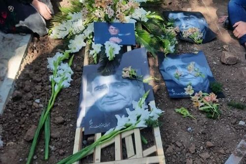 با نوای ربنا شجریان در خاک آرام گرفت +تصاویر