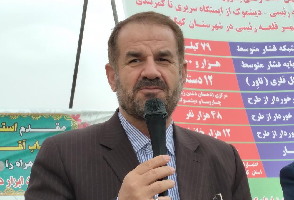 کلنگزنی پروژه برقرسانی به دیشموک و قلعه رئیسی با حضور استاندار/ ۶۳ روستا از نعمت گاز بهرهمند میشوند
