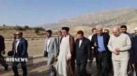 بازدید رئیس مجلس شورای اسلامی از سد مخزنی تنگ سرخ بویراحمد/دکتر قالیباف: رفع مشکل تملک و ارزش سنجی اراضی به قیمت روز پیگیری می شود