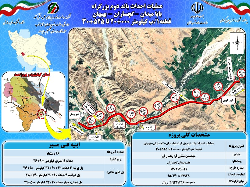 کلنگ‌زنی احداث بخشی از بزرگراه بابامیدان- گچساران به دست وزیر کشور