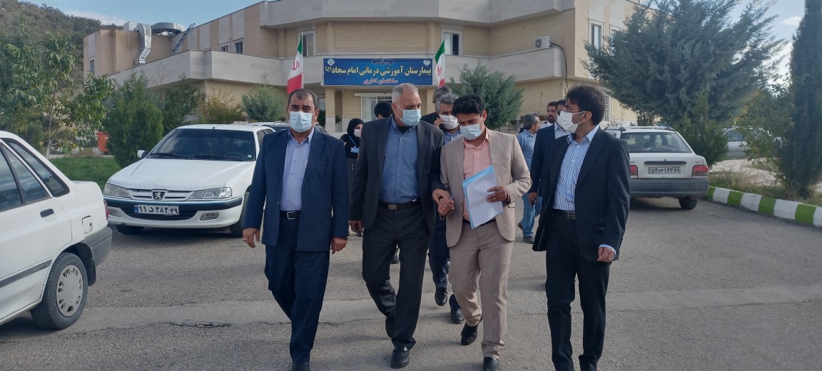 بازدید معاون امور استان های سازمان پدافند غیرعامل کشور از بیمارستان امام سجاد (ع)/ تقدیر سردار رحیمی از عملکرد ریاست دانشگاه و بیمارستان
