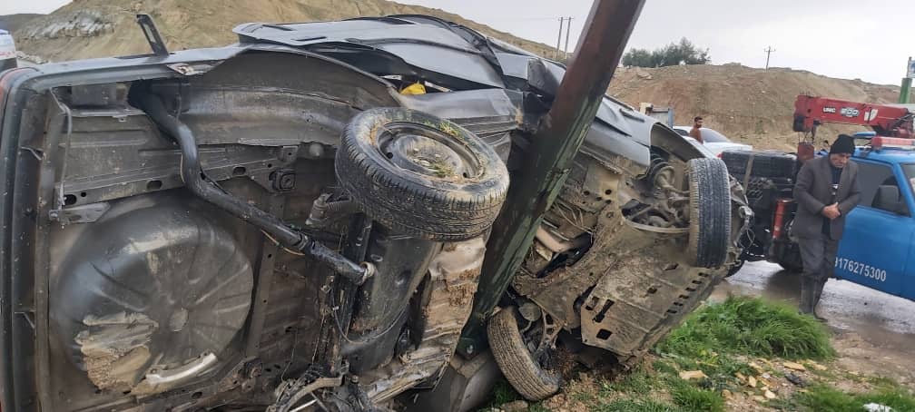 نجات معجزه آسای راننده خودرو پژو ۴۰۵ در دهدشت