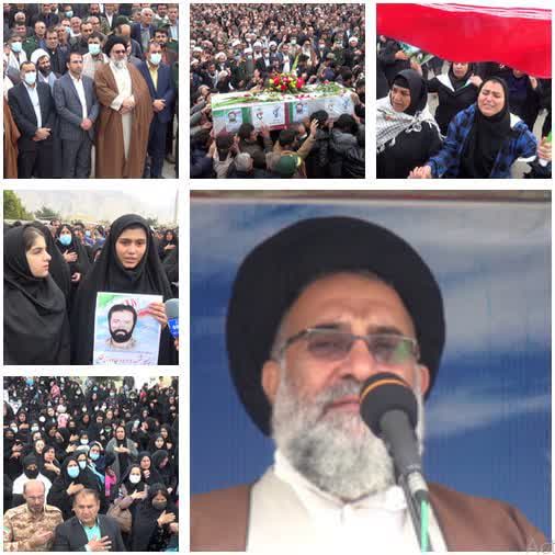 گزارش تصویری از مراسم باشکوه تشییع مدافع امنیت در شهرستان بهمئی