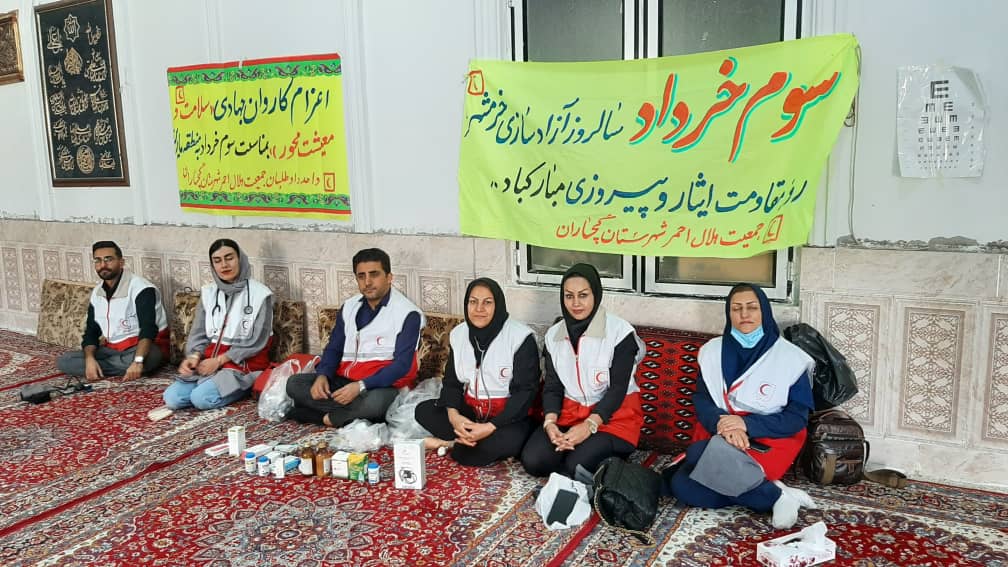 اعزام کاروان سلامت هلال‌احمر به مناطق روستایی گچساران / افتتاح خانه هلال شهدای دیل