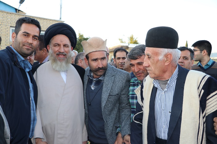 از لنز دوربین راک‌نیوز؛ حاشیه‌های حضور "آیت‌الله سید شرف‌الدین ملک‌حسینی" در جمع گچسارانی‌ها